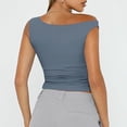 thumbnail image 4 of Tank Tops for Women under $5 Plus Size Round Neck Sleeveless Solid Camisole Summer Tank Navy XL, 4 of 6