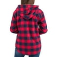 thumbnail image 3 of Boston Traders Women's Quilted Long Sleeve Plush LINED FLANNEL Shirt Jacket M/Red, 3 of 3
