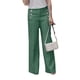 thumbnail image 5 of Pantalones anchos de lino y algodón con botones, informales, de cintura alta, de color sólido, sencillos y a la moda para mujer, 5 of 5