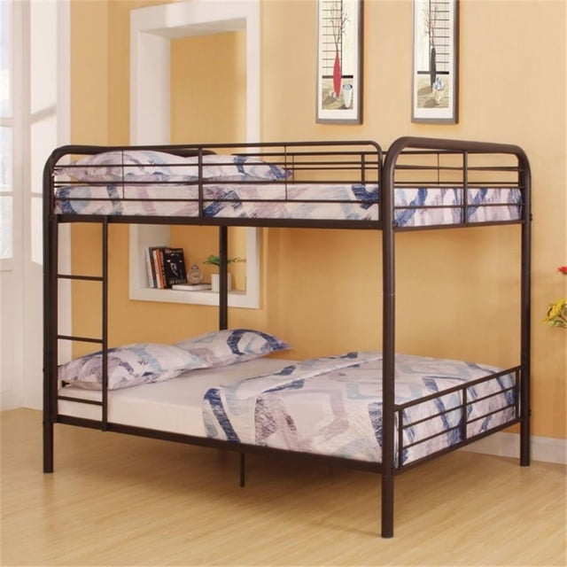 Kingfisher Lane Full over Full Bunk Bed in Dark Brown