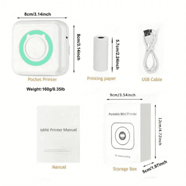 DASNITE Sprocket Portable 2x3" Instant Photo Printer, Mini, Bundle, with Photo Printer, Off-White, New, 1 Count, 1 Pack