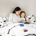 thumbnail image 5 of Castle Fairy Police Car Full Size Comforter Sets 3-Piece for Kids Teens Children,Car Theme Bedding Comforter Set,Cartoon Car Lightweight Bedding Sets,Ultra Soft Home Decor,Reversible, 5 of 8
