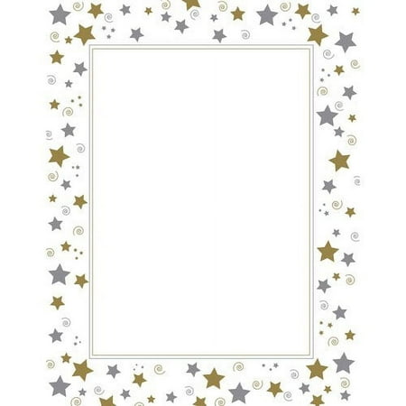 Stars and Swirls Foil Design Certificates, 15ct