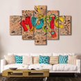 thumbnail image 3 of TISHIRON 5PCS Framed Music Theme Canvas Wall Art Set,60"x40" Colorful Music Graffiti Wall Canvas Art Decor, 3 of 7