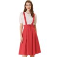 thumbnail image 1 of INSPIRE CHIC Vestido General De Cintura Elástica Con Tirantes Y Tirantes Para Mujer rojo S, 1 of 5