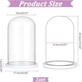 thumbnail image 2 of Campana de cristal decorativa con base de madera blanca., 2 of 6