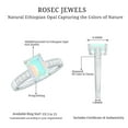 thumbnail image 6 of Rosec Jewels Natural Ethiopian Opal Emerald Cut Engagement Ring - 6X8 mm - Opal Diamond Ring - AAA Quality - With Jewelry Box, 10K White Gold, US 6.00, 6 of 8