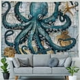 thumbnail image 4 of Orinice Octopus Seaweed Starfish Tapestry Wall Hanging Unique Style Graphic Tapestries Home Decor Art for Living Room Bedroom Apartment Farmhouse Dorm 40x30inch, 4 of 6