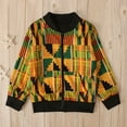 thumbnail image 3 of EnJoCho Toddler Boys Jacket Toddler Kids Girl Boy Autumn Dashiki African Windproof Coat Warm Outwear Jacket Trendy Outfits for Kids 2-3 Years, 3 of 9