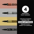 thumbnail image 2 of Sakura Pen-Touch Calligrapher Paint Markers - Paint Pens for Metal, Wood, Plastic, & More - Assorted Metallic Colors - Fine Tip Size - 4 Pack, 2 of 7