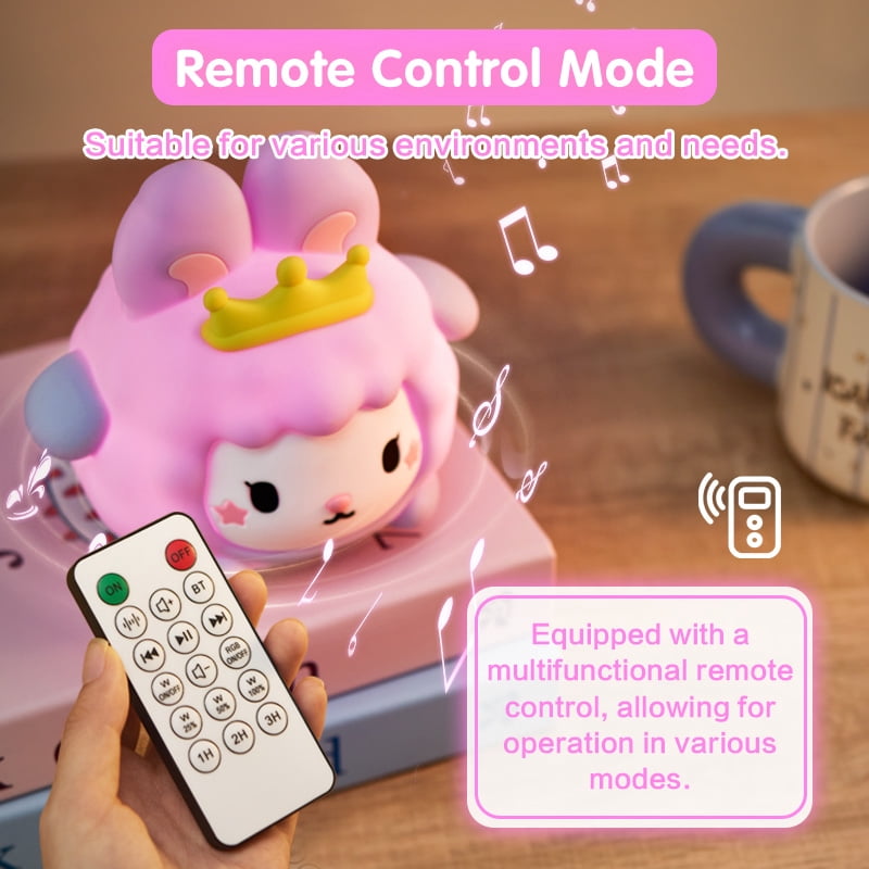ICARER FAMILY Soothing Bunny Bedroom Sleep Sound Machine for Room, Purple