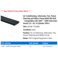 thumbnail image 2 of Air Conditioning, Alternator, Fan, Power Steering and Water Pump Multi Rib Belt - Compatible with 2007 - 2008 Chevy Aveo5 LS 1.6L 4-Cylinder VIN 6, 2 of 2