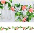 1x 8 Ft Silk Rose Flower Vine Leaf Garland Wedding Party Garlands