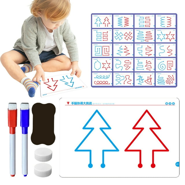 Left & Right Brain Development Card For Parent Child Interaction | Brain Training Card Game 20 Brain Training Card Game Hand Brain Coordination Card Motor Skills 20ml