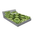 thumbnail image 2 of Ambesonne Green Fitted Sheet & Pillow Sham Set, Abstract Retro Fashion, Queen, Green, 2 of 2