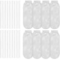 thumbnail image 1 of 8pcs Lint Traps for Washing Machine Hose, with 24pcs Cable Ties Washer Lint Catch Nylon Mesh Lint Collector for Home Laundry Washing Machine Sink Drain Systems Hose Screen Filter (White), 1 of 7