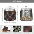 thumbnail image 2 of Yayeee Ashtray with Lid for Cigarette Smokeless Stainless Steel Home Ash Holder, Red Tartan Pattern, 2 of 7