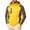 Yellow, variant on Rrxhxhs Raincoat for Men Color Block Detachable Hood Long Sleeve Elastic Cuffs Water Resistant Hooded Windbreaker Jacket with Zipper Pockets,Black,L