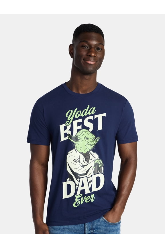 Yoda Men's and Big Men's Father's Day Graphic Tee, Sizes XS-5XL