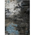 thumbnail image 2 of 5x7 Abstract Art-Inspired Thin Indoor Rug, Distressed Oil Painting Pattern Low Pile Area Mat with Soft Surface, Easy to Clean & Stain Resistant for Living Room, Bedroom, Entryway, Study - Brown, 2 of 8