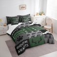 thumbnail image 3 of Manfei Wildlife Bear Kids Bedding Comforter Set 7pcs, Vintage Western Lake House Queen Bedding Sets, Rustic Hunting Reversible Luxury Bedroom Decor, 3 of 7