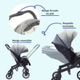 thumbnail image 3 of Carriola Para Bebé Starkids Lyra Convertible A Autoasiento Gris., 3 of 7