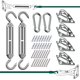 thumbnail image 1 of Kit de fijación para toldos - Toldo de vela de sombra de acero inoxidable 304, Kit de fijación para toldos de vela de sombra para triángulo, cuadrado, rectángulo, resistente y, 1 of 5