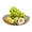 Golden, variant on Plastic Fruit Bowl with Gold Trim,Clear Fruit Basket,Modern Decorative Serving Bowl for Kitchen Counter,Dining Room,Coffee Table