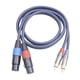 thumbnail image 2 of Cable XLR a RCA: conexión de audio estable, portátil y duradera para equipos estéreo HiFi de portátiles. 2 metros, 2 of 9