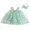Cyan, variant on Infant Baby Girls 2Pcs Summer Clothes, Sleeveless Butterfly Tulle Bodysuit Dress Headband Set