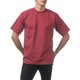 thumbnail image 3 of Pro Club Men's Heavyweight Cotton Short Sleeve Crew Neck T-Shirt,Burgundy,L, 3 of 5