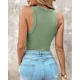 thumbnail image 3 of nikauto Women Built-in Bra Tank Tops Sleeveless Casual Shirts Racerback Ribbed Fitted Tank Tops, 3 of 12