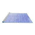 thumbnail image 2 of Ahgly Company Machine Washable Indoor Round Abstract Blue Contemporary Area Rugs, 4' Round, 2 of 4