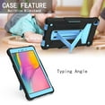thumbnail image 4 of Dteck Shockproof Case For Samsung Galaxy Tab A 8.0 2019 Model SM-T290 T295, Heavy Duty Rugged Hybrid Case High Impact Full Body Kickstand Protective Cover (no built-in screen protector), Black + Blue, 4 of 5