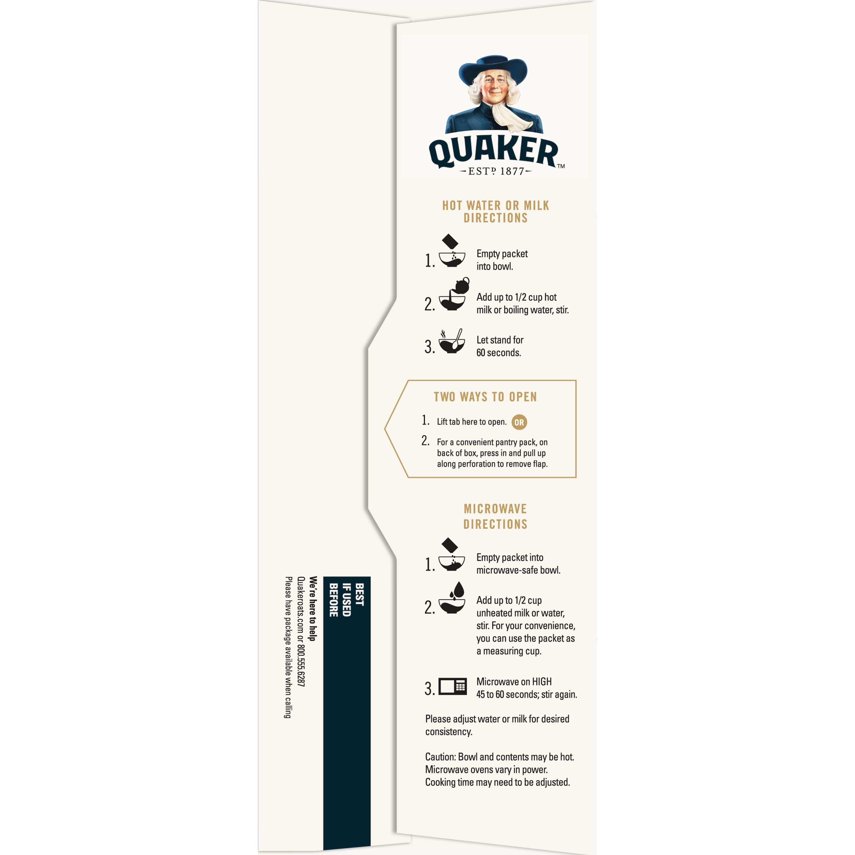 Quaker Instant Oatmeal, Low Sugar Fruit & Cream Variety Pack, 10 Packets