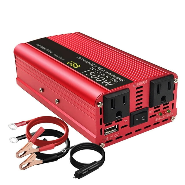 Inverter Power 1500W/2000W/2600W Portable Car Inverter Charger Adapter ,Rapid Cooling with Minimal Noise