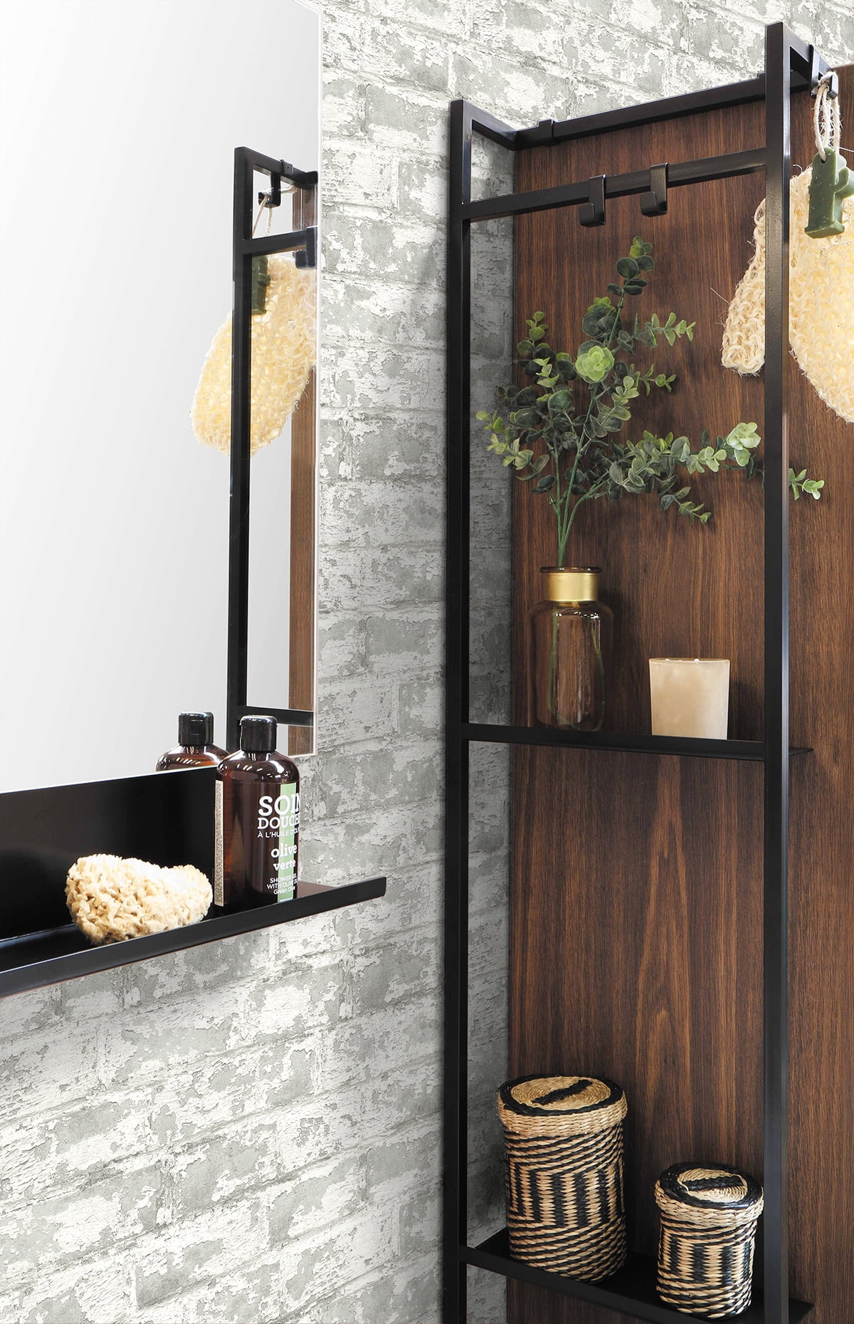Wallquest, Inc. Luxe Haven Soho Brick Peel and Stick Wallpaper Calcutta