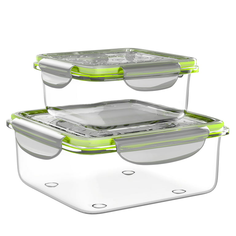 Glass Food Storage Containers-4-Pc. Set with Snap on Lids-Multi-Size Meal  Prep Bowls- Microwave, Dishwasher and Refrigerator Safe by Classic Cuisine  