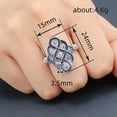 thumbnail image 2 of EOEMY Fashion 925 Silver Filled Rings Cubic Zirconia Women Jewelry Size 6-10-7, 2 of 5