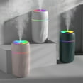 thumbnail image 1 of Humidificador de niebla fría USB, mini humidificador portátil de 300 ml para dormitorio, oficina, automóvil, viaje: operación silenciosa, 2 modos de niebla, luz nocturna colorida, fácil limpieza, 1 of 7