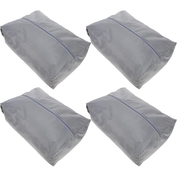 Waterproof Packing Cubes Travel Clothes Storage Bags Gray Polyester Luggage Organizers 4 Pack 43x23cm