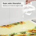 thumbnail image 6 of Kdxio Sunflowers On A Yellow Background for Dish Drying Mat,24*18 inch Absorbent Dish Drainer Kitchen Counter,Large Size Dish Drying Pad for Countertops,Draining Racks, 6 of 9