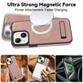 thumbnail image 3 of Magnetic for iPhone 14 Premium PU Leather Case,Built-in Invisible Stand [Compatible with Magsafe] Protective Slim Kickstand Phone Cover Compatible with iPhone 14, Rosegold, 3 of 10