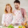 thumbnail image 3 of Pioneer Flower Floral Print Pattern Apron for Women and Men, Cotton Linen Waterproof with Pockets, Adjustable, 33x27 Inch for Kitchen, Gardening, BBQ, Salon, 3 of 6