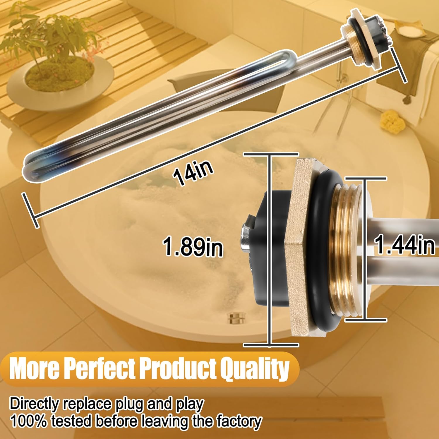 SP213670 4500W 240V Titanium Water Heater Element Replacement for Rheem Marathon Water Heater