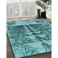 thumbnail image 2 of Ahgly Company Indoor Rectangle Patterned Teal Green Area Rugs, 2' x 5', 2 of 6