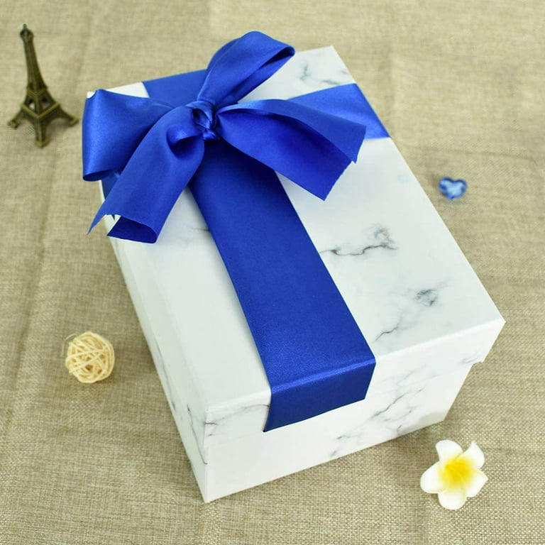 JEDIA Light Blue Ribbon, 3 Rolls Handmade Chiffon Silk Ribbons, 1.5 x 7Yd  Light Blue Ribbon Set for Gift Wrapping, Wedding Invitations, Bouquet Wrap