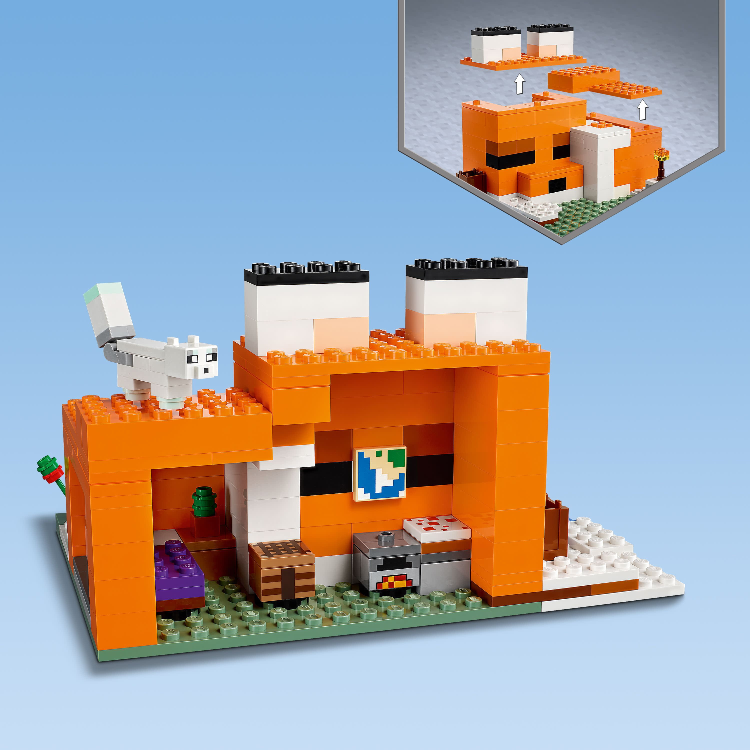minefox01 NEW Le renard / Fox Blanc White Lego Minecraft Minifig 