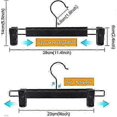 thumbnail image 2 of 10 Piece Trouser Rack with Adjustable Anti-Rust Clips for Pants, Skirts, Clothes Rack, Black, 2 of 4