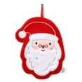 thumbnail image 2 of D-GROEE Coral Fleece Hand Towel Christmas Hand Towel Cute Santa Tree Bell Glove Snowman Elk Soft Thick Coral Fleece Hanging Loop Quick Drying Super Absorbent, 2 of 7